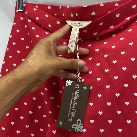 GIRLS MATILDA JANE Brilliant daydream I Heart You Leggings polka dot red ruffles - Picture 6 of 9